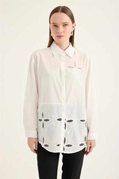 HomeStore Fistolu Nakışlı Gömlek