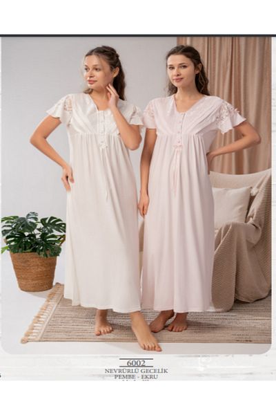 MissAyza Ribbed Maternity Nightgown