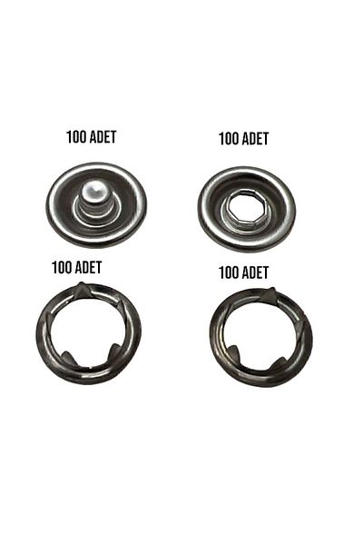 BRAVE TEKSTİL ÜRÜNLERİ Click, Snap, 9.5 Mm "Shirt and Baby Snap - Set of 100