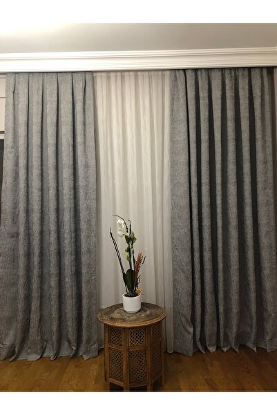 Brillant AÇIK VE KOYU GRİ GEÇİŞLİ FON PERDE