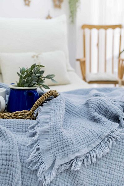 Befera Design 4 Layer Muslin 100% Cotton Double Pique Bedspread 200X220