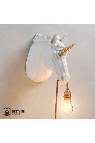 DREAM MODE Unicorn Headed Stylish and Modern Wall Lamp Nestvi̇be Special Series