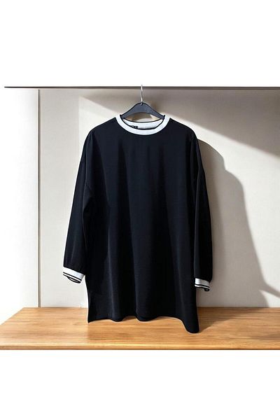 Butik Black Mother Tunic Non-Ironing Fabric