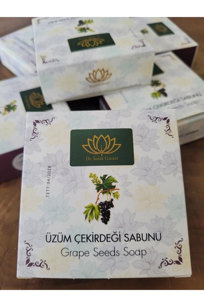 Dr. Şafak Güven صابون بذور العنب المصنوع يدويًا من خشب البلوط
