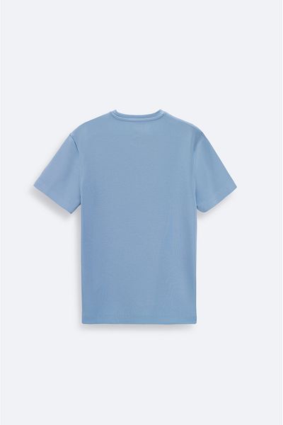 Avva Men's Crew Neck Printed Soft Touch T-Shirt - Dark Blue A41Y1333