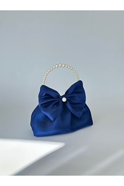 posst bag Блискуча атласна сумочка з бантиком для вечірнього вбрання