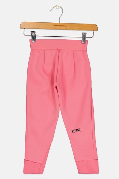 adidas Toddlers Girl Regular Fit Brand Logo Training Leggings, Pink