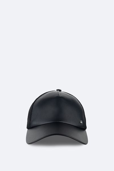 Avva Men's Black Front Applique Detailed Sports Cap A42Y9250