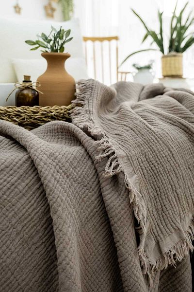 Befera Design 4 Layer Muslin 100% Cotton Double Pique Bedspread 200X220