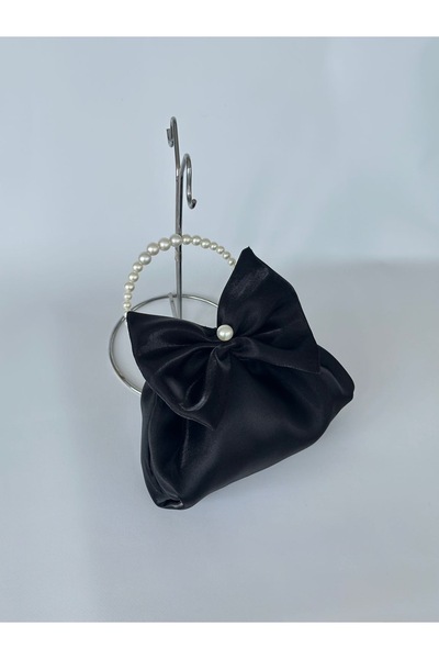 posst bag Shiny Satin Bow Portfolio Evening Dress Handbag