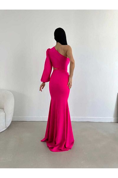 GEDİKMODA Βραδινό φόρεμα με βαθύ σκίσιμο βραδινό φόρεμα