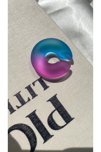 TAKIMOON Matte Double Color Hoop Cartilage Earrings