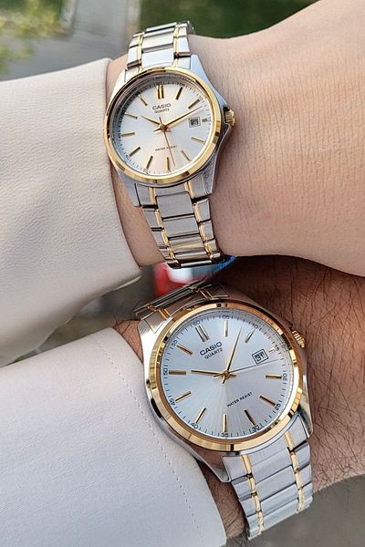 Casio Gold Metallic Color Lover Couple Wristwatch