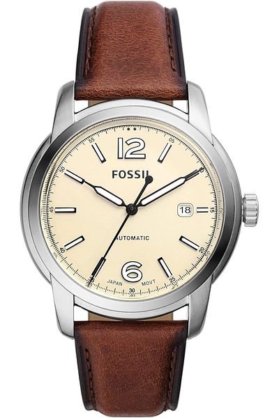 Fossil Heritage Automatic Brown LiteHide Leather Watch