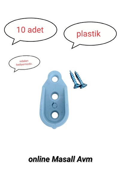 Online Masall AVM Mobilya Oval Askı Borusu Flanşı ( 10 Adet ) Plastik Aparat ...