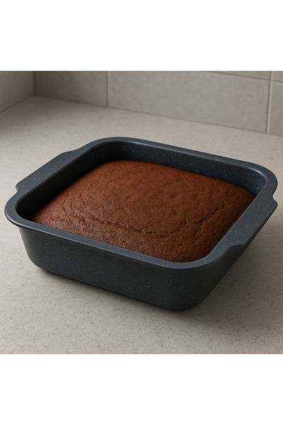 ALMUFARREJ قالبين كيك جرانيت مربعين بمقاسات مختلفة 30*26.8 و 26.7*23.3 سم