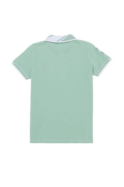 U.S. Polo Assn. Tricou de bază cu gât polo verde mentă pentru băiat 50249580 -VR090