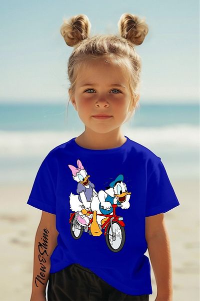 New Shine TRIOC PENTRU COPII MĂRIME MARE IMPRIMAT CU IMPRIMARE DUCK și DONALD DUCK