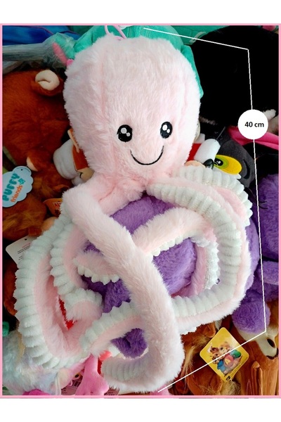 OYUNCAKSAHİLİ AHTAPOT PELUŞ OYUNCAK BÜYÜK HEDİYELİK SEVİMLİ PEMBE AHTAPOT PEL...
