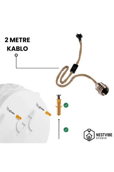 DREAM MODE Dekoratif Altın Boynuzlu Geyik Başlı Şık Ve Modern Duvar Lambası NESTVİBE Özel Seri (AMPUL HEDİYELİ)