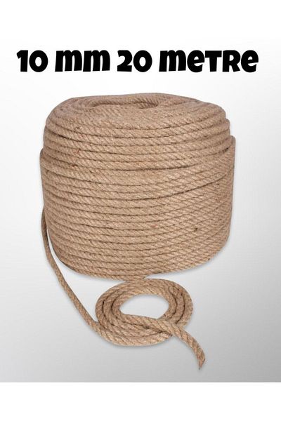 tebrikcim Jute Rope Rope 10mm 20 Meters, Jute Rope, Wicker Rope - Decor Rope