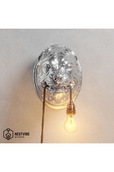 DREAM MODE Decorative Pitbull Headed Stylish and Modern Wall Lamp Nestvi̇be Special Series (Ampul)