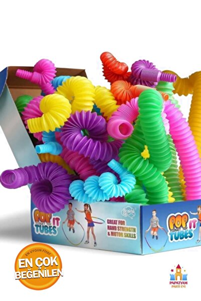 Genel Markalar Pop Tubes Esnek Boru 5'li Set - Çocuk Oyuncağı, Renkli ve Eğle...