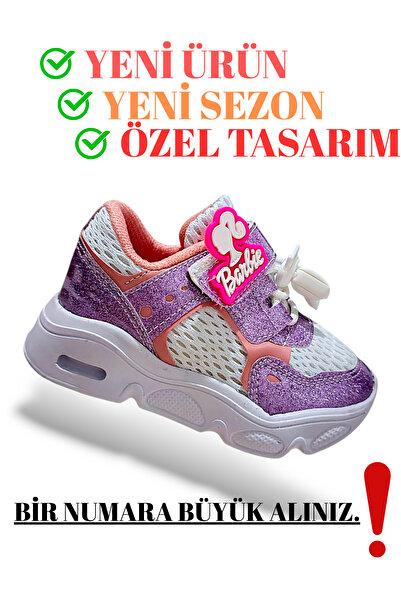 MODA SİMLİ LİLA KIZ ÇOCUK AYAKKABISI SNEAKER BANTLI BAĞCIKLI FİGÜRLÜ ÖZEL TASARIM 1.KALİTE