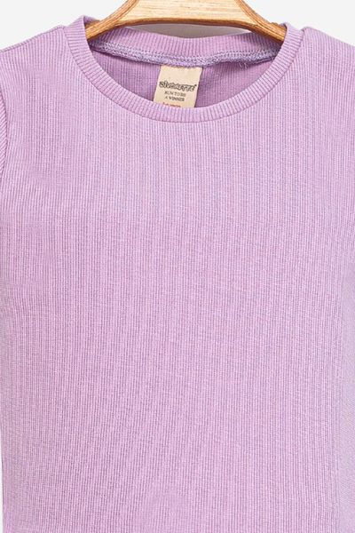 Divonette Girl's 3-Piece Set Plain Short Sleeve Camisole T-Shirt -Children's Clothing