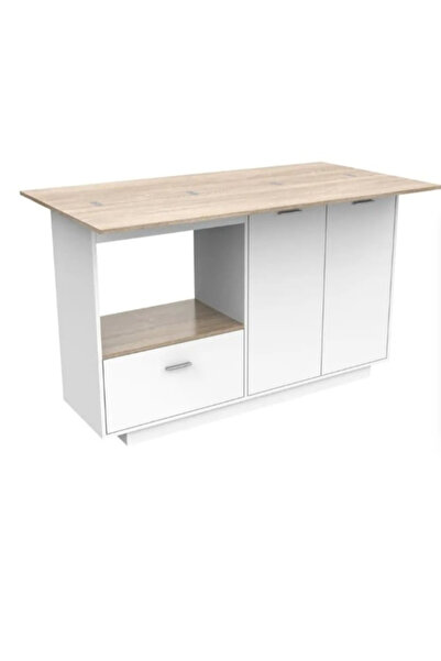 Golden Art MDF 1.kalite beyaz mutfak adası .Alt dolap ölçüleri 100 cm yükseklik,40 cm derinlik,110 cm en.