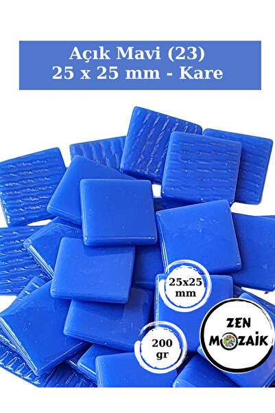 Zen Mozaik Sanatsal Mozaik Çalışmalarınız için 25 x25 mm - Kare Cam Mozaik Taşı