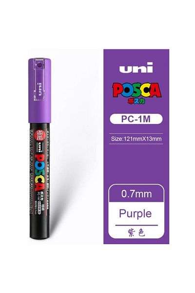 UNİ-BALL Poster Marker Posca Pc-1M 07 Purple 6 Pack