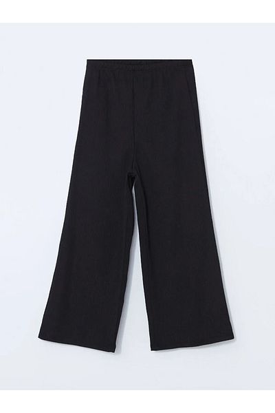 LC Waikiki LCW ECO Black Elastic Waist Pants for Girls