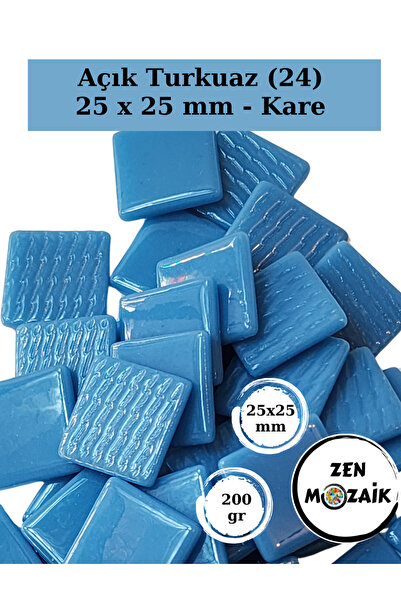 Zen Mozaik Sanatsal Mozaik Çalışmalarınız için 25 x25 mm - Kare Cam Mozaik Taşı