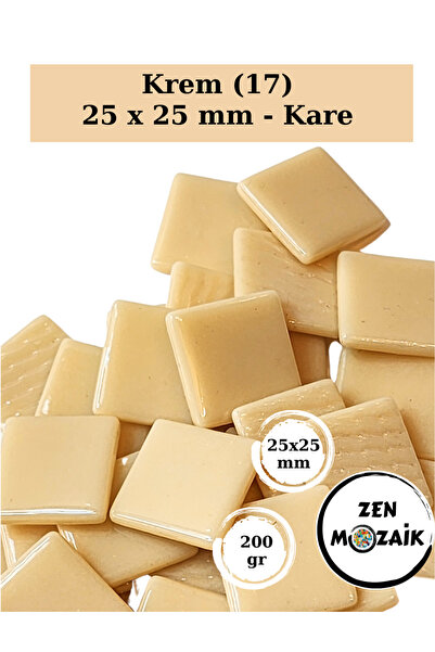 Zen Mozaik Sanatsal Mozaik Çalışmalarınız için 25 x25 mm - Kare Cam Mozaik Taşı