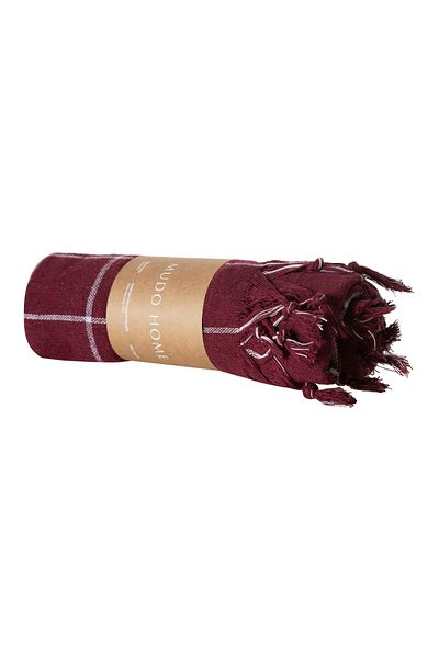 Mudo Home Claret Red Edwin Blanket - Multi-Purpose, 140x140