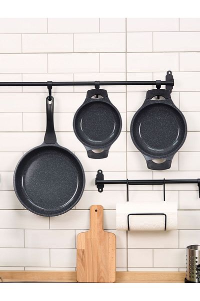ThermoAD Flora Series Pan and Sauce Trio Set - 3 Pieces Gray