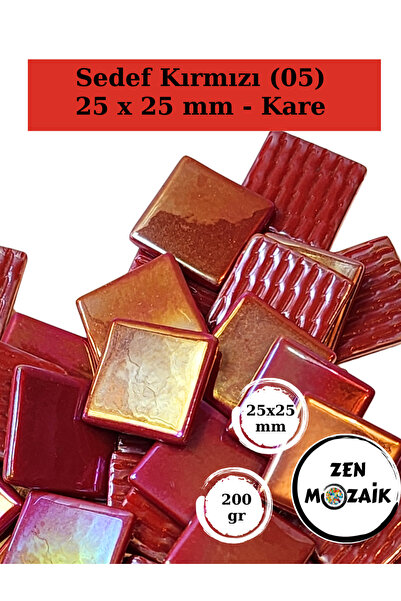 Zen Mozaik Sanatsal Mozaik Çalışmalarınız için 25 x25 mm - Kare Cam Mozaik Taşı