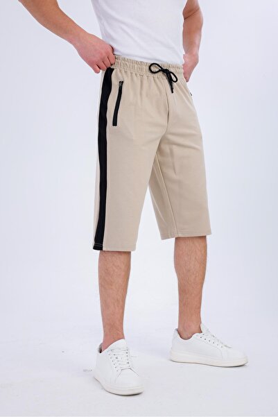Decas Naturalis Capri Shorts with Pockets - Cream