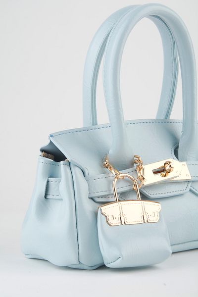 Vivaq Women's Baby Blue Charm Gift Design Flip Lock Closure Hand Arm and Shoulder Bag