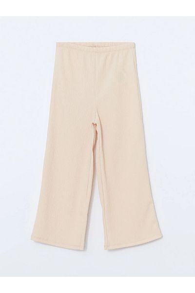 LC Waikiki Lcw Eco Beige Elastic Waist Girl's Trousers