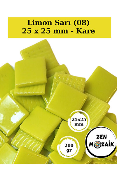 Zen Mozaik Sanatsal Mozaik Çalışmalarınız için 25 x25 mm - Kare Cam Mozaik Taşı