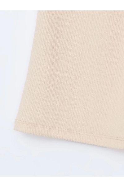LC Waikiki Lcw Eco Beige Elastic Waist Girl's Trousers