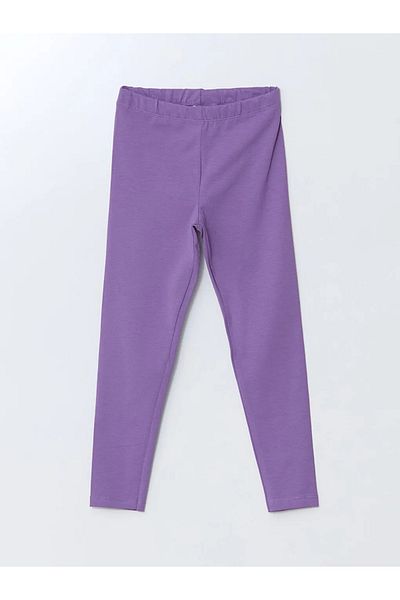 LC Waikiki Lcw Eco Purple Girls' Leggings with Elastic Waist