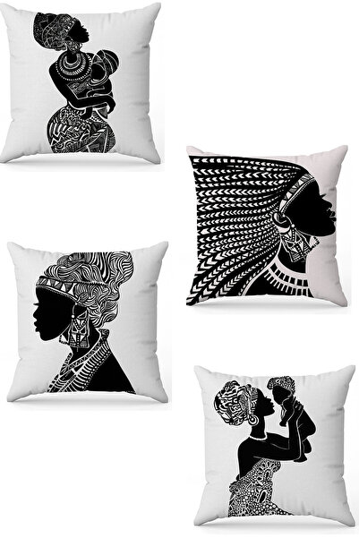 stellahomes Zel Design Double Sided Digital Printing 4-Piece Throw Pillow Cover