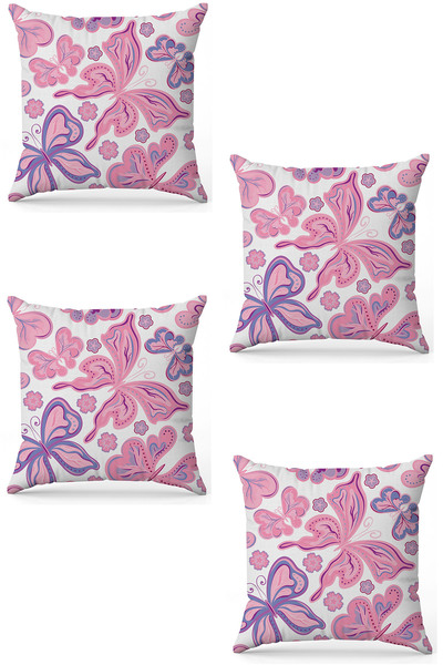 stellahomes Zel Design Double Sided Digital Printing 4-Piece Throw Pillow Cover