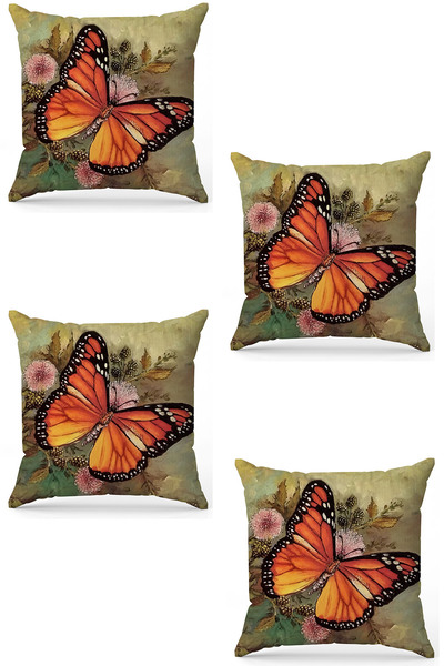 stellahomes Zel Design Double Sided Digital Printing 4-Piece Throw Pillow Cover