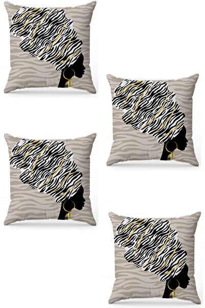 stellahomes Zel Design Double Sided Digital Printing 4-Piece Throw Pillow Cover