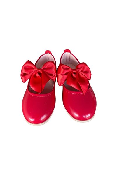 Liger Girl's Red Ribbon Ballerina Shoes