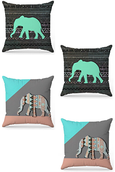 stellahomes Zel Design Double Sided Digital Printing 4-Piece Throw Pillow Cover